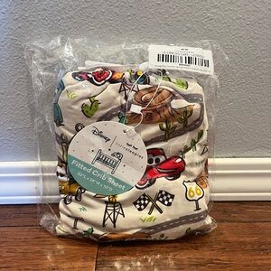 BNIB Little Sleepies Disney Pixar Radiator Springs Cars Crib Sheet Standard